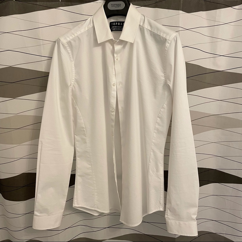 Topman White Button-Down Shirt